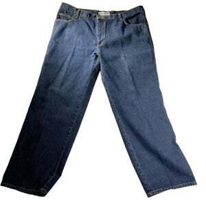 Timberland PRO Series Jeans Denim Mens 42W x 30L Dark Wash Mid-Rise Straight Leg